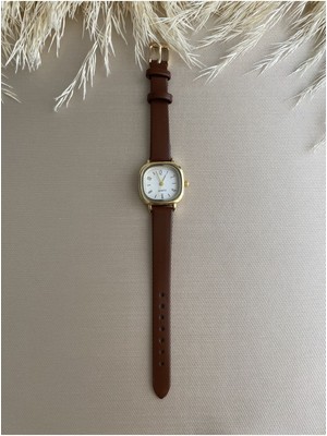 Quartz Retro Minimal Vintage Deri Kordon Kadın Kol Saati