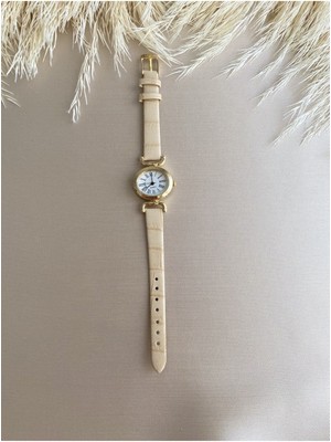 Quartz Retro Minimal Vintage Deri Kordon Kadın Kol Saati Kelebek Model