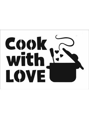 Stencil Sarayi Boyama Şablon Mutfak Obje ve Yazıları - 1533