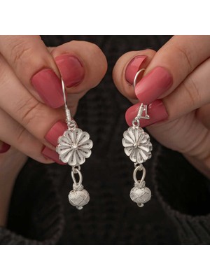 Aya Diamond ​gümüş Sallantılı Trabzon Kazaz Kadın Küpe