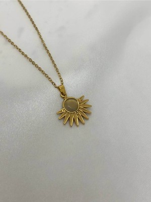 Lysia Accessory Çelik Vintage Bronz Taşlı Kolye