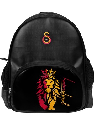 Galatasaray Aslan Logolu Suni Deri Anaokul Sırt Çantası 2 Bölmeli