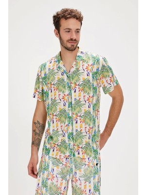 Bad Bear Bloom Kirli Beyaz Erkek Gömlek