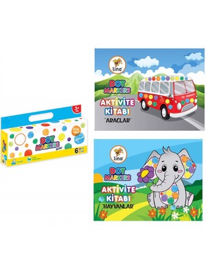 İleri Grup 2’li Dot Marker Boyama Kitabı + Mini Dot Marker 6’lı Boya Kalemleri