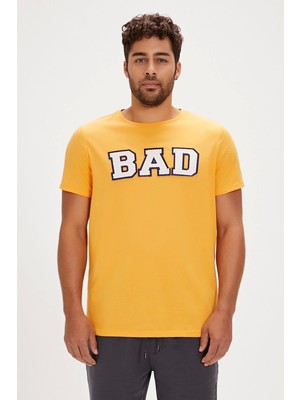 Bad Bear Felt Sarı Baskılı Erkek Tişört