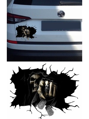 Sticker Usta Kurukafa Korku You Araba Oto Motosiklet Sticker 00044