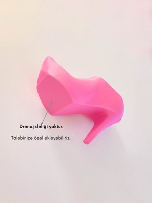 Alvina Atölye Topuklu Ayakkabı Dekoratif Vazo - 1 Adet - Pembe - Özel Üretim - Bioplastik