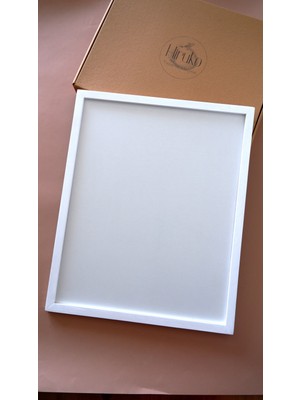 Hiruko Tasarım Atölyesi Ahşap Çerçeve Iç Ölçü 35X45 cm Premium Frame Siyah & Beyaz & Ahşap Puzzle-Anı-Fotoğraf Çerçevesi