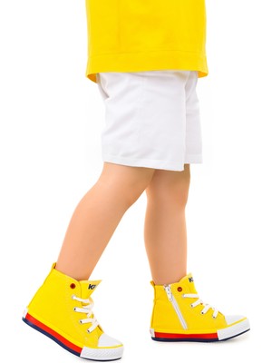Kiko Kids Tinna Bağcıklı Erkek Çocuk Boğazlı Keten Spor Ayakkabı