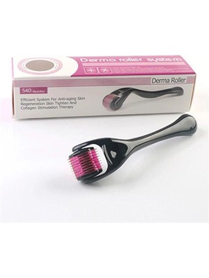 Dermaroller Titanyum Uçlu 540 İğneli Derma Roller 1 mm İğne Cilt Yüz Vücut Yenileme Masaj Aleti