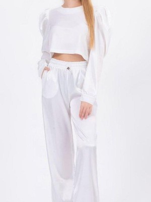 Zekids Kız Çocuk Kol Saten Detaylı Şık Bluz