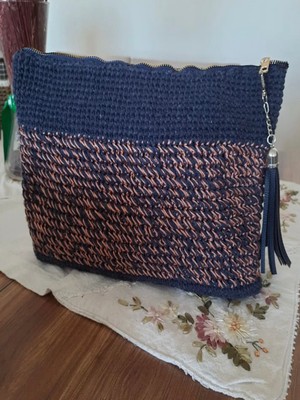 Mogiva Örgü Kadın Clutch Çanta