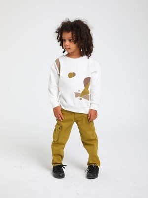 Jacklions Erkek Çocuk Pamuklu Gabardin Bel Lastiklki Kargo Cepli Pantolon