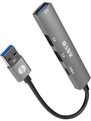 S-Lınk SW-U322 2*usb2.0, 1*usb3.0, 1*type-C Metal USB Hub Çoklayıcı