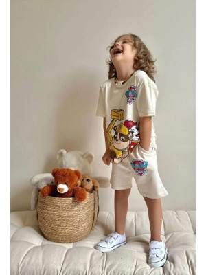 Sacro Kids Paw Patrol Desenli Şort T-Shirt Erkek Çocuk Takım