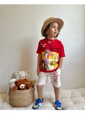 Sacro Kids Disney Lion King Karakter Desenli Şort T-Shirt Erkek Çocuk Takım