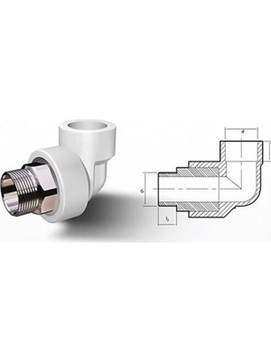 Fırat Pprc Dış Dişli Dirsek (6 Köşe) 32-1