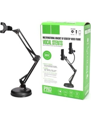 L'edoren Siyah Standlı Masa Üstü Metal Gövde Telefon Tutucu