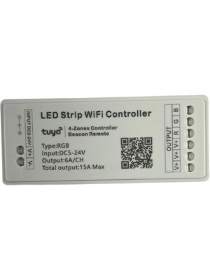 Dora Led Tuya Destekli Wifi Kontrollü Dimmer Şerit LED Kontrol Devresi - 4 Kanal