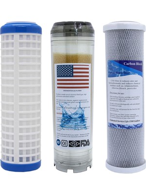 Aquatime Su Arıtma Filtresi Daire Girişi Yedek Filtre 3lü Filtre