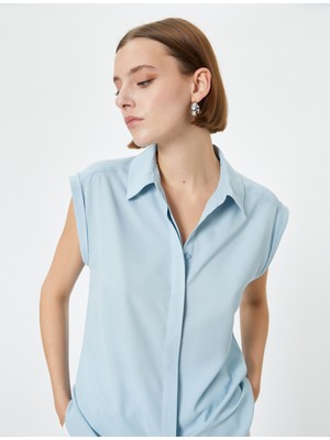 Koton Kısa Kollu Gömlek Düğmeli Klasik Yaka Standart Kesim