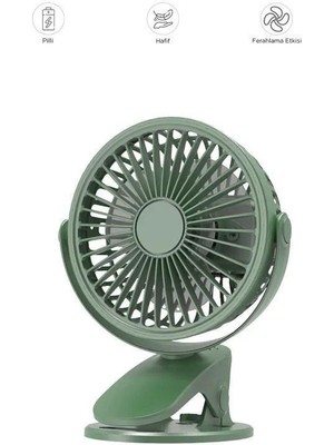 Megamus F-07 360DERECE Klips Tanvanlii Fan Vantilatör Masa Fan