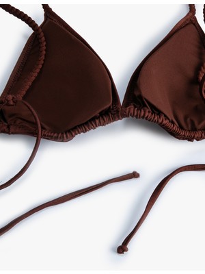 Koton Parlak Üçgen Ipli Bikini Üstü