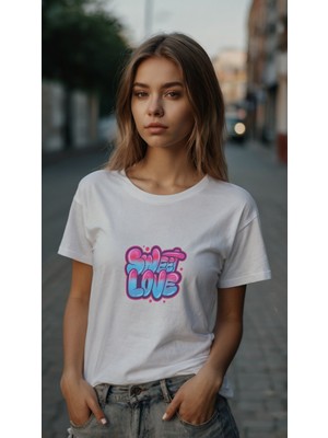 Baskiup Kadın  Baskılı T-Shirt  Kadın  Tişört