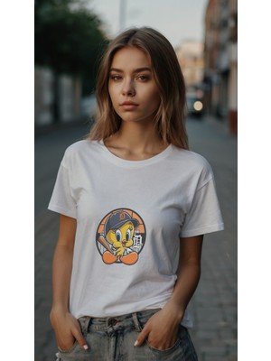 Baskiup Kadın  Baskılı  T-Shirt  Kadın  Tişört