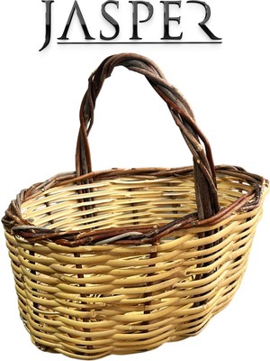 Jasper Hasır Çok Amaçlı Dekoratif Plaj Bahçe Piknik Sepeti