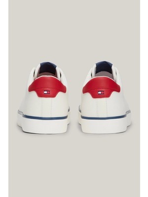 Tommy Hilfiger Erkek Logo Detaylı Beyaz Sneaker