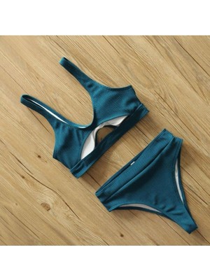 Dokulu Özel Kumaşlı Bikini Takım Db200785bt