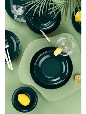 Kütahya Porselen Hera 24 Parça 6 Kişilik Yemek Takımı Yeşil