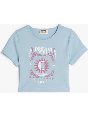 Koton Printed Ribbed T-Shirt