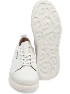 Beyaz Deri Erkek Sneaker - E24I1AY56624-A26