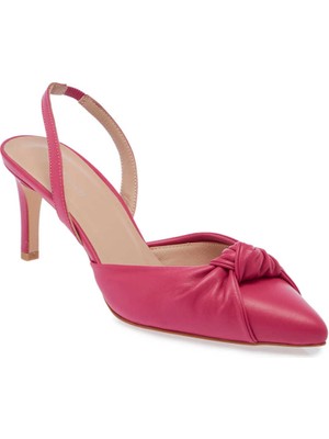 Tergan Fuşya Hakiki Deri Kadın Stiletto - K24I1AY67169-J7E