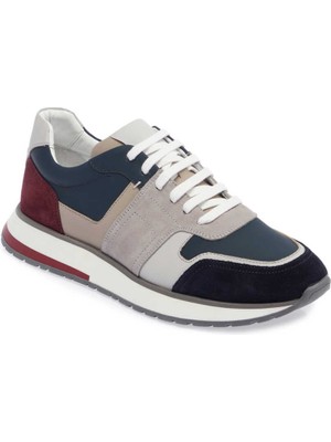 Tergan  Lacivert Hakiki Deri Erkek Sneaker - E24I1AY56735-D44