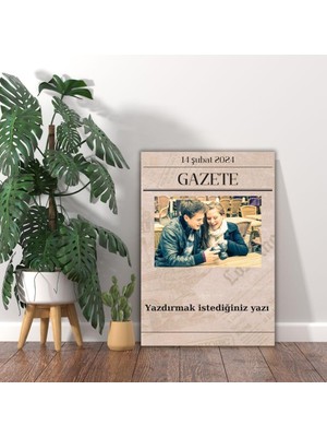 Çılgıntrend Kişiye Özel Retro Gazete Manşet Çerçevesiz Poster 29 x 42 cm