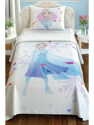 Taç Lisanslı Pike Takımı Frozen 2 Elsa Tek Kişilik
