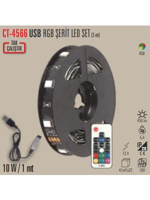 Cata CT-4566 Tv Rgb Şerit LED Seti Uzaktan Kumandalı