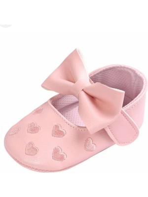 Hira Kids Collection Kız Çocuk Kalp Nakışlı Patik Ayakkabı
