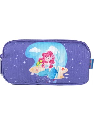 Kaukko Kids&love Üç Bölmeli Kız Çocuk Kalem Çantası - Pembe Denizkızı