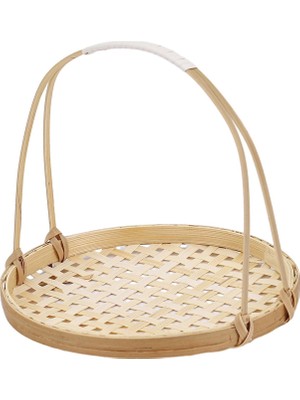 IENIN Dokuma Meyve Sepeti Rattan Aperatif Kurabiye Ör Hizmet 18  Cm Çap (Yurt Dışından)