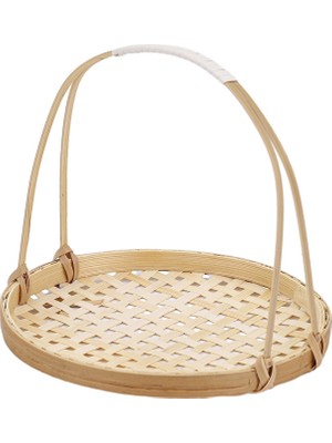 IENIN Dokuma Meyve Sepeti Rattan Aperatif Kurabiye Ör Hizmet 18  Cm Çap (Yurt Dışından)