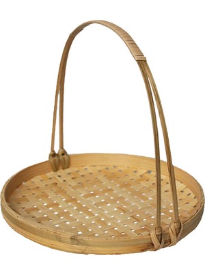 IENIN Dokuma Meyve Sepeti Rattan Aperatif Kurabiye Ör Hizmet 22  Cm Çap (Yurt Dışından)