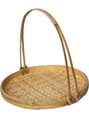 IENIN Dokuma Meyve Sepeti Rattan Aperatif Kurabiye Ör Hizmet 22  Cm Çap (Yurt Dışından)