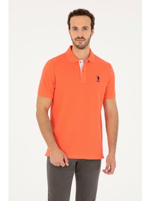 U.S. Polo Assn. Erkek Regular Fit Polo Yaka Nar Çiçeği Basic Tişört 50279611-VR039