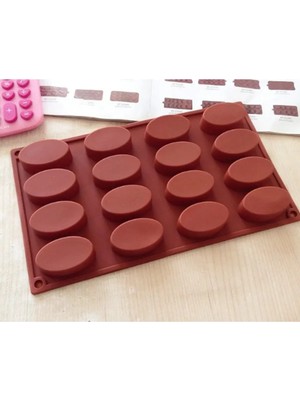 Tinky Winky Silikon Kalıp Çikolata Muffin Sabun Kokulu Taş Mum Epoksi Kalıbı 16'lı