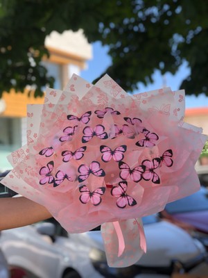 Sudem Çiçek Evi Kelebek Buketi LED Işıklı Konsept Hediyelik