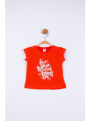 Nk Kids Önü Yazı Baskılı Kız Bebek T-Shirt